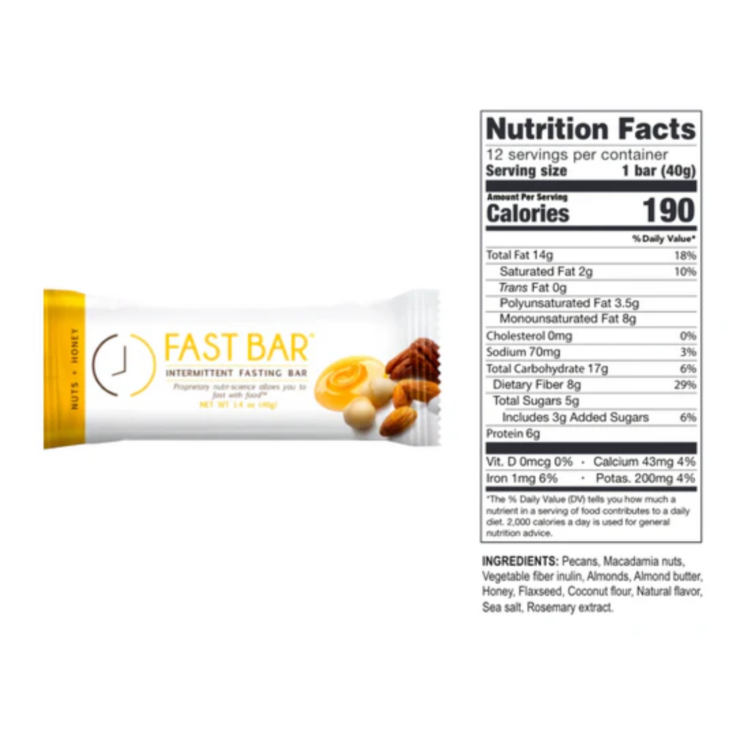 Fast Bar (12 count)(Nut + Honey)